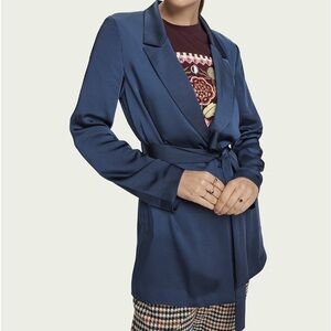 Scotch & Soda Satin Belted Blazer